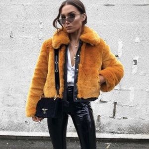 Express faux fur jacket